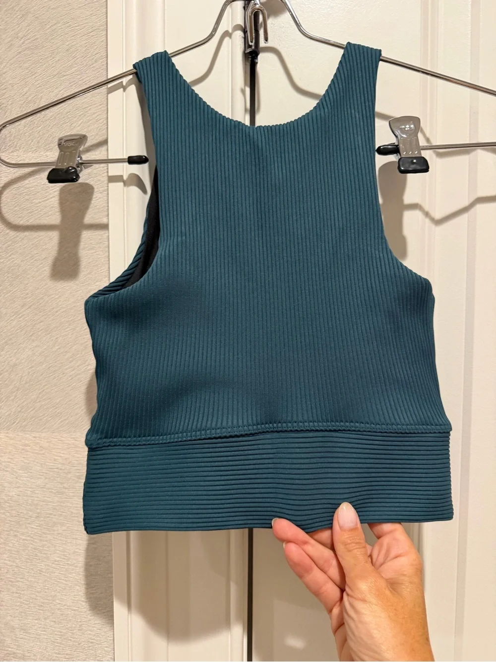 Year of Ours SET- Teal Ribbed Leggings with Side Socket with matching ribbed top